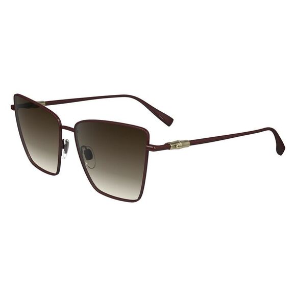 Longchamp LO610S Burgundy Square Sunglasses Women Red